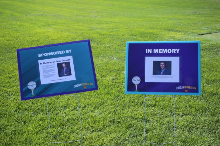 Hole sponsor sign at Ben's Longball Classic 2026 (photo 36 of 218)