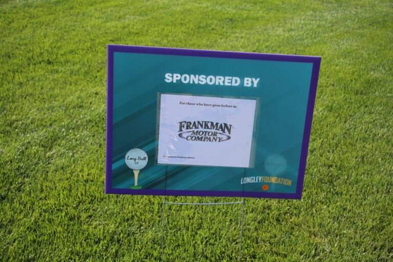 Hole sponsor sign at Ben's Longball Classic 2026 (photo 38 of 218)