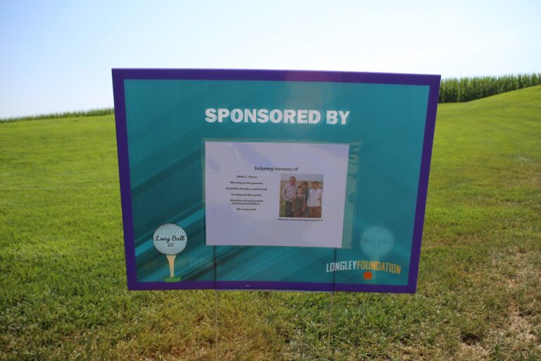 Hole sponsor sign at Ben's Longball Classic 2026 (photo 41 of 218)