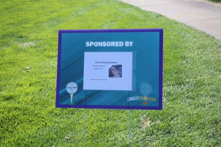 Hole sponsor sign at Ben's Longball Classic 2026 (photo 48 of 218)