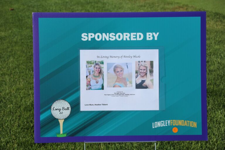 Hole sponsor sign at Ben's Longball Classic 2026 (photo 50 of 218)