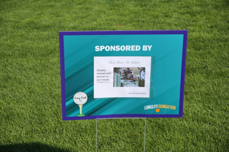 Hole sponsor sign at Ben's Longball Classic 2026 (photo 51 of 218)