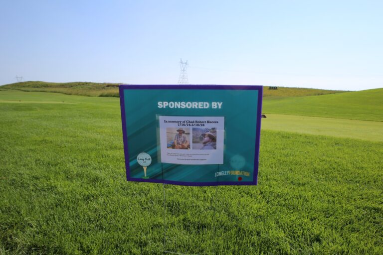 Hole sponsor sign at Ben's Longball Classic 2026 (photo 53 of 218)