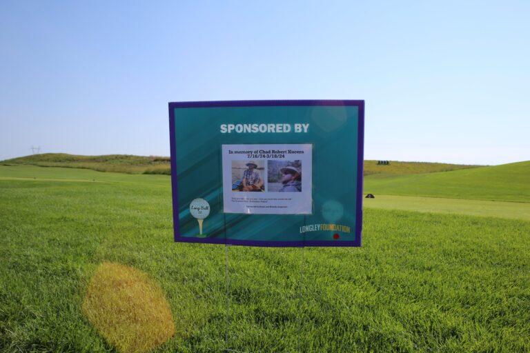 Hole sponsor sign at Ben's Longball Classic 2026 (photo 54 of 218)