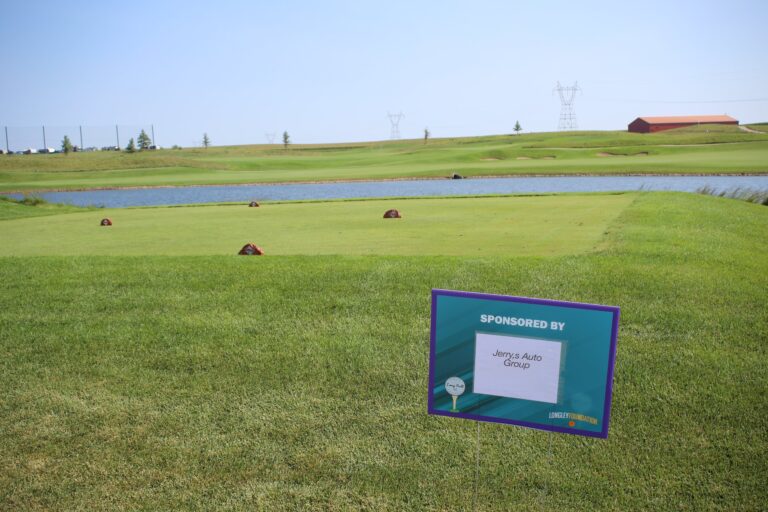 Hole sponsor sign at Ben's Longball Classic 2026 (photo 58 of 218)