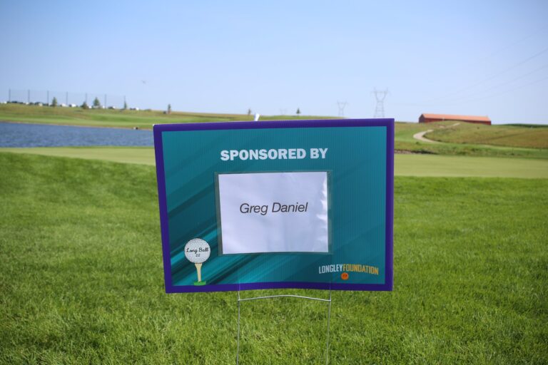 Hole sponsor sign at Ben's Longball Classic 2026 (photo 59 of 218)