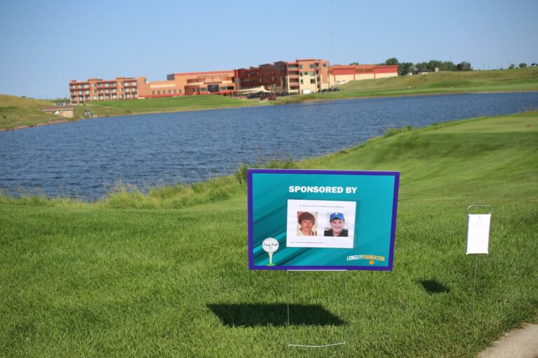 Hole sponsor sign at Ben's Longball Classic 2026 (photo 61 of 218)