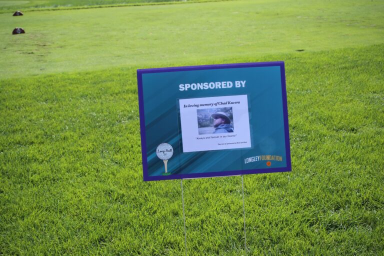 Hole sponsor sign at Ben's Longball Classic 2026 (photo 93 of 218)