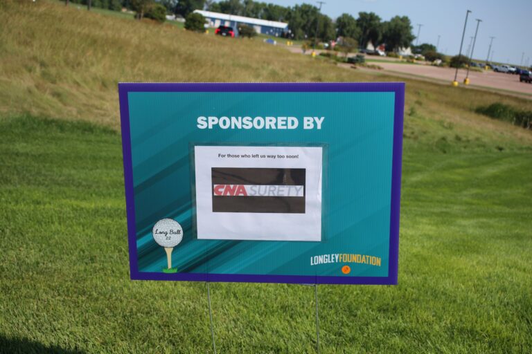 Hole sponsor sign at Ben's Longball Classic 2026 (photo 97 of 218)