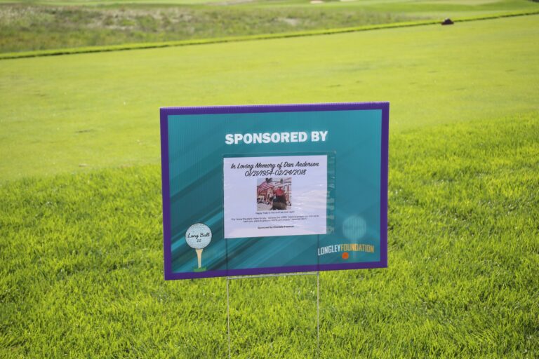 Hole sponsor sign at Ben's Longball Classic 2026 (photo 99 of 218)
