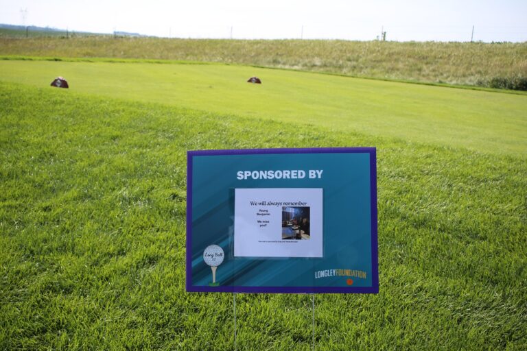 Hole sponsor sign at Ben's Longball Classic 2026 (photo 101 of 218)