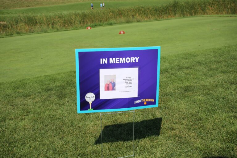 In-memory tribute sign at Ben's Longball Classic 2026 (photo 105 of 218)