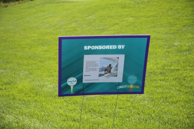 Hole sponsor sign at Ben's Longball Classic 2026 (photo 106 of 218)