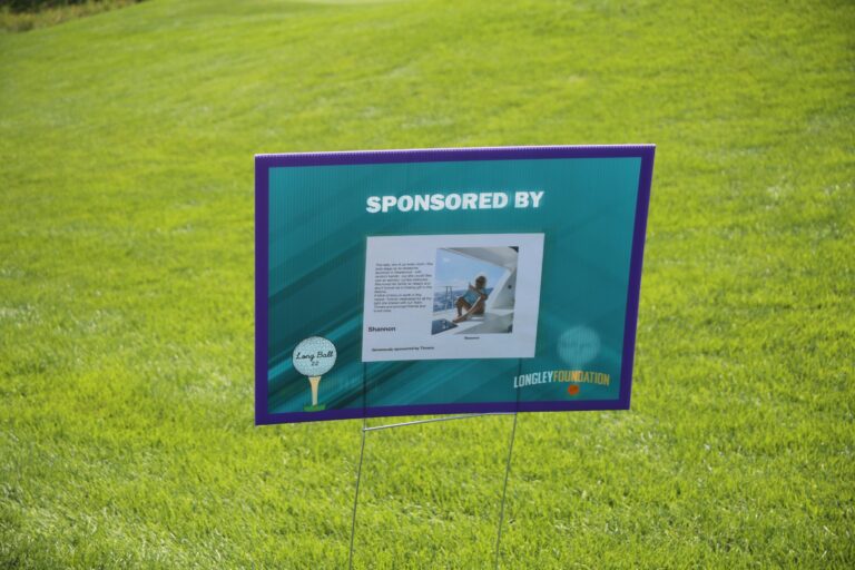Hole sponsor sign at Ben's Longball Classic 2026 (photo 107 of 218)