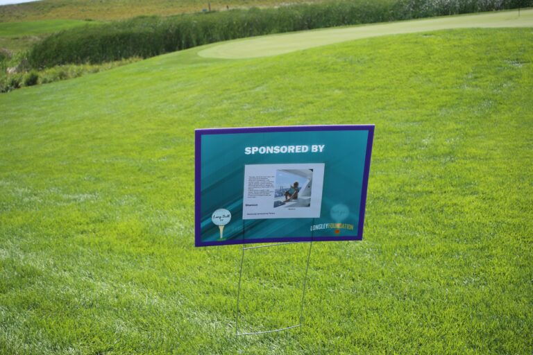 Hole sponsor sign at Ben's Longball Classic 2026 (photo 108 of 218)