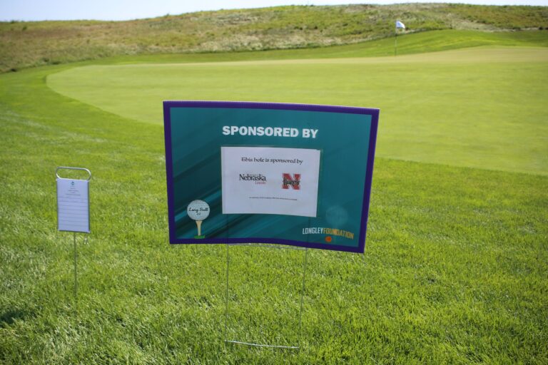 Hole sponsor sign at Ben's Longball Classic 2026 (photo 110 of 218)