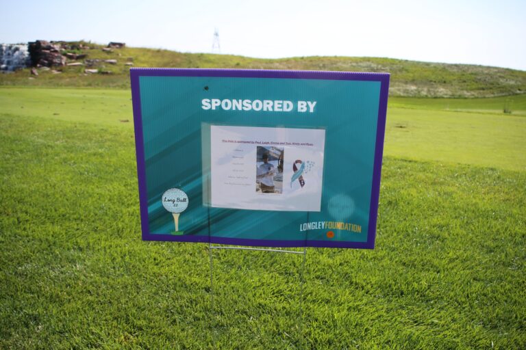 Hole sponsor sign at Ben's Longball Classic 2026 (photo 112 of 218)